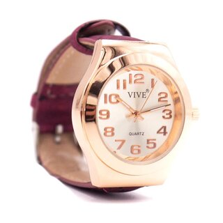 Rosafarbene Uhr mit rotem Armband