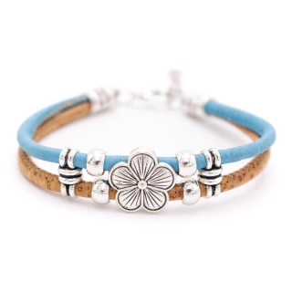 Blumen Armband (Bracelet) T&uuml;rkis