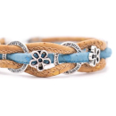 Kreis Blumen Armband (Bracelet) Hellblau