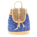 Blauer Rucksack mit Muster (backpack)