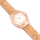 Ros&eacute;farbene Uhr mit nat&uuml;rlichem Armband
