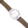 Silberne Uhr mit gr&uuml;nem Armband