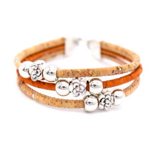 Perlen Blumen Armband (Bracelet) Orange