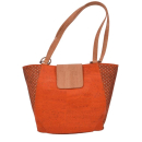 Orangene elegante Einkaufstasche mit Muster