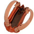 Handtasche mit Lochmuster (orange/nat&uuml;rlich)