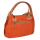 Handtasche mit Lochmuster (orange/nat&uuml;rlich)