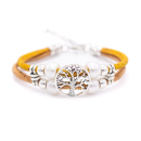 Perlen Lebensbaum Armband (Bracelet) gelb