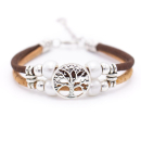 Perlen Lebensbaum Armband (Bracelet) schwarz