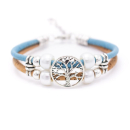 Perlen Lebensbaum Armband (Bracelet) dunkelblau